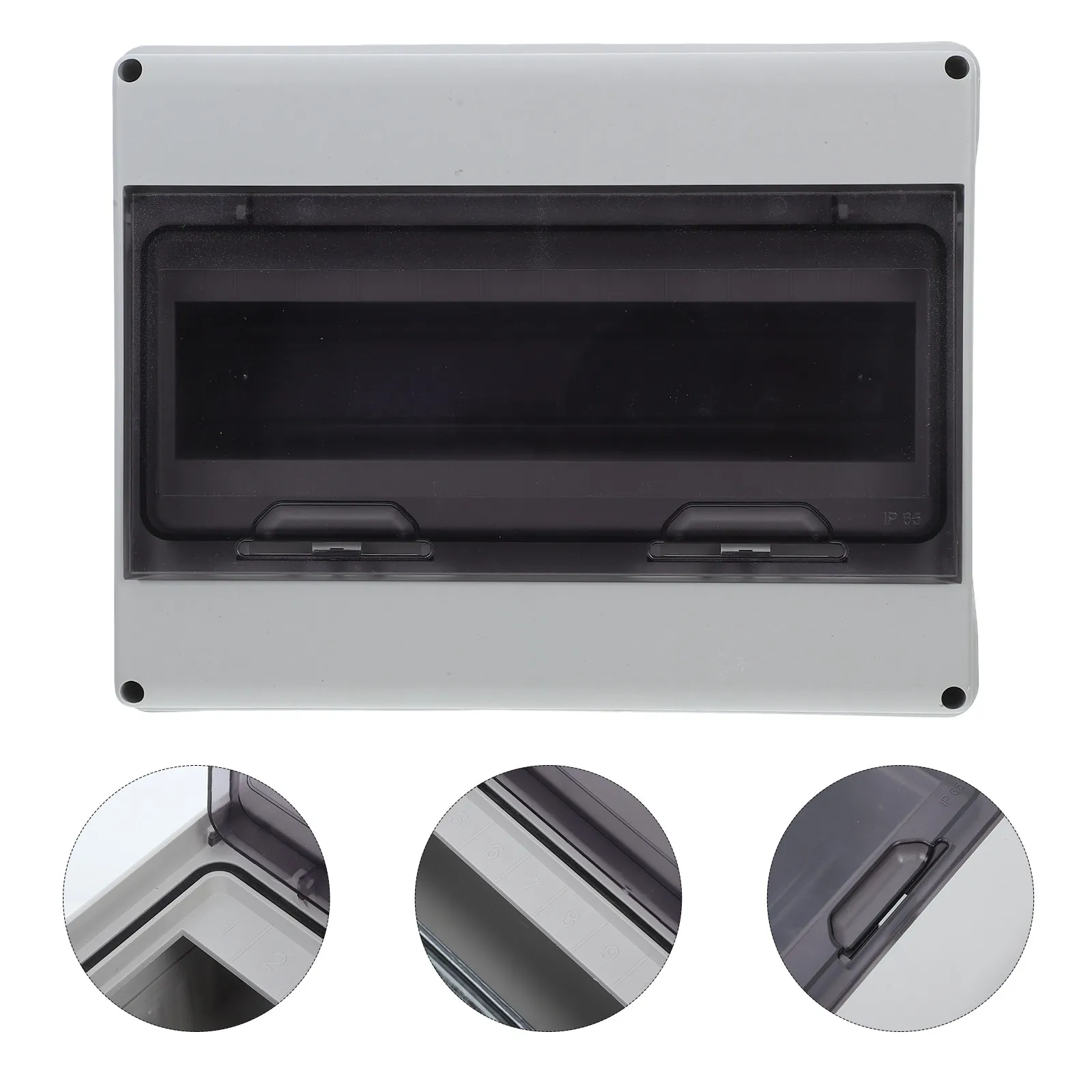 12 Way Waterproof Distribution Protection Box IP65 Rated Transparent Window Din Enclosure for Circuit Breaker Outdoor