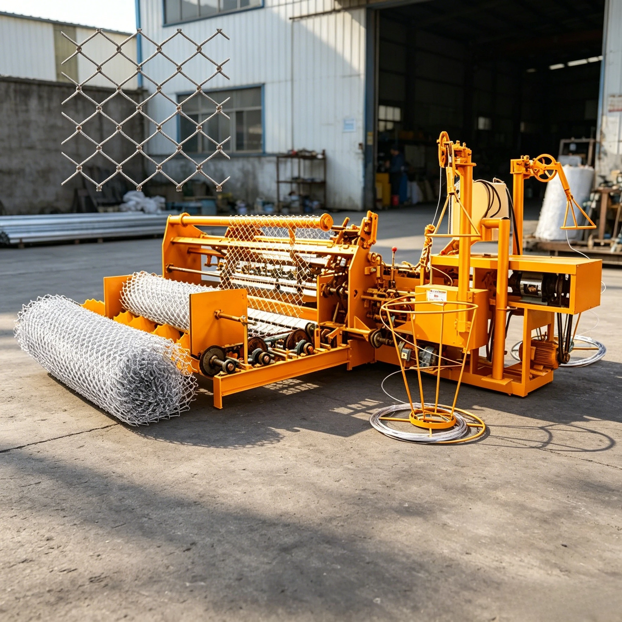 Automatic Hook Mesh Machine 1-3mm Wire Diameter Chain Link Fence Weaving Looper for Farm Field Fencing Customized
