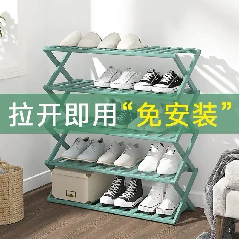 Shoe rack, simple door, strong household multi-layer dust-proof, e****mical, small dormitory storage