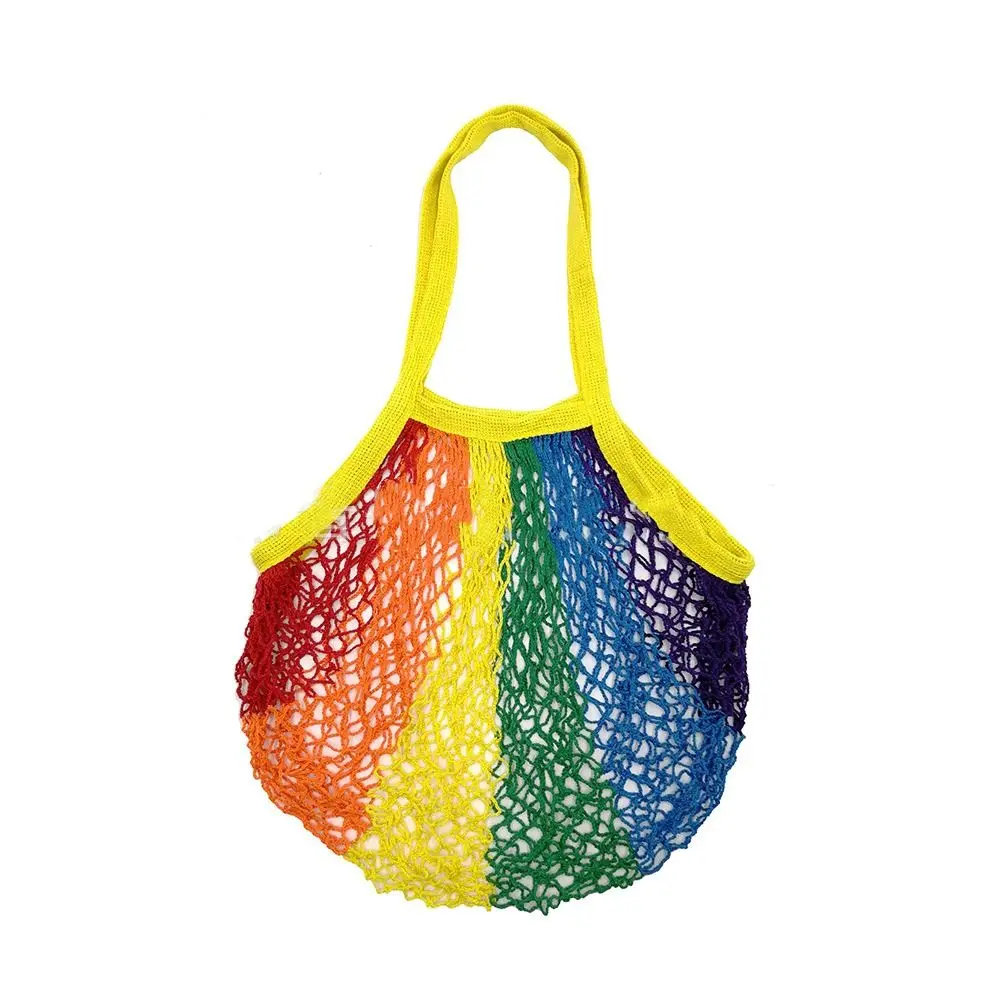 

Shoulder Bag Rainbow Mesh Shopping Bag Net Tote Shopping Bag Fruit Reusable Grocery Bag Vegetable Foldable Shopping Bag Travel