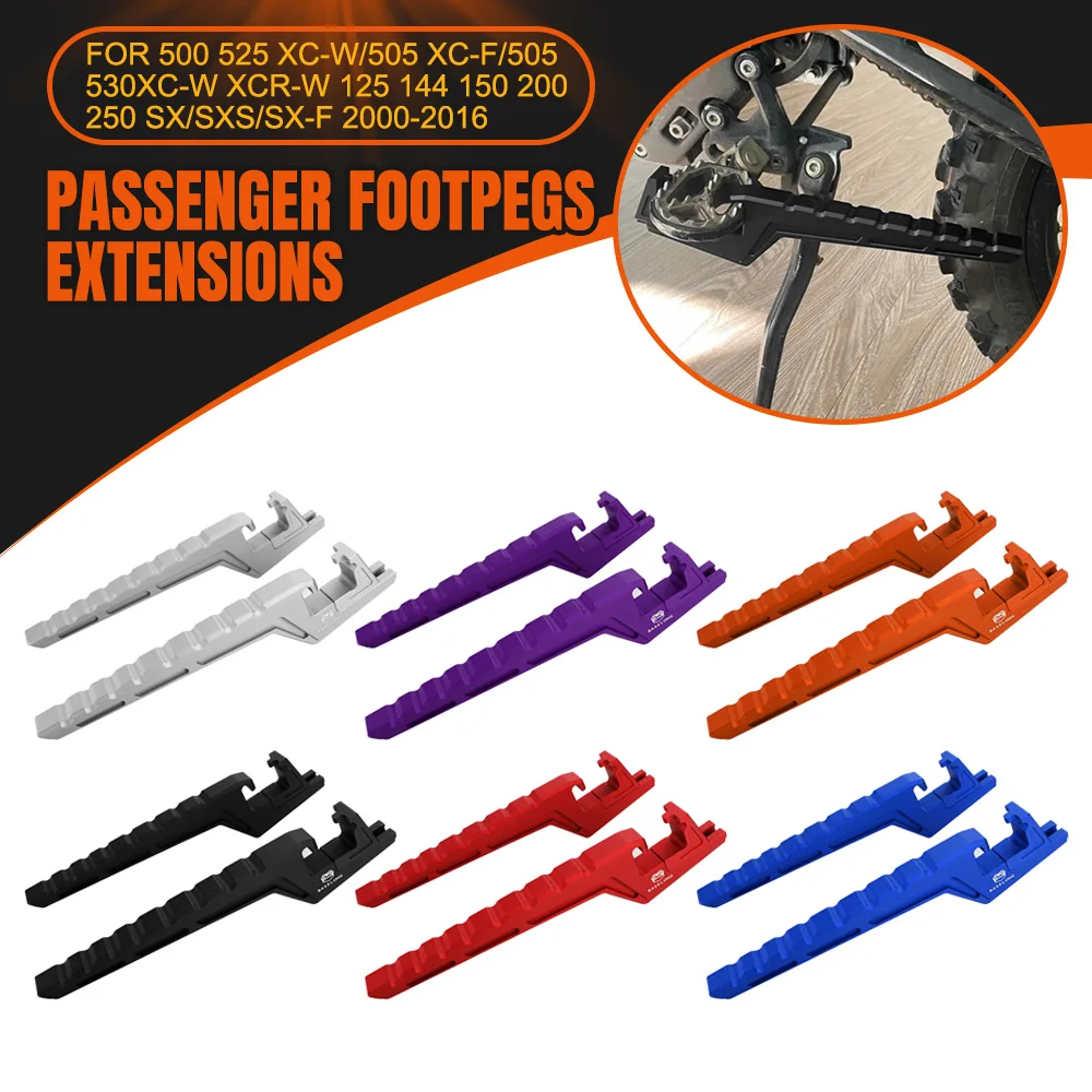 

Passenger Foot Peg Extensions Extended For 500 525 XC-W/505 XC-F/505 530XC-W XCR-W 125 144 150 200 250 SX/SXS/SX-F 2000-2016