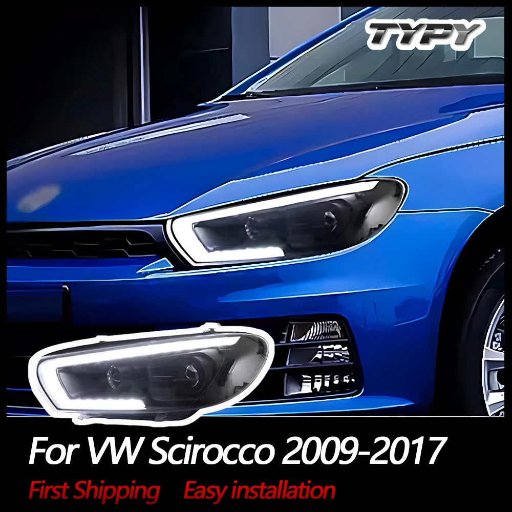 

TYPY Car Headlights For Volkswagen Scirocco 2009-2017 LED Car Lamps Daytime Running Lights Dynamic Turn Signals Car Accessories