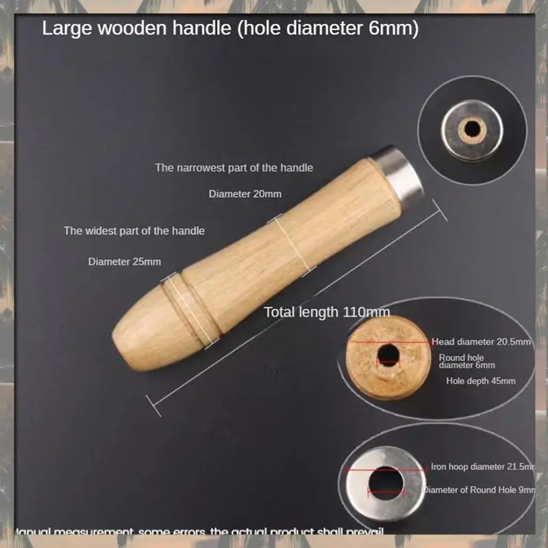 A70U New Wooden File Handle Kit Screwdriver Hand Drill File Handle Kit Cutting Tool Craft