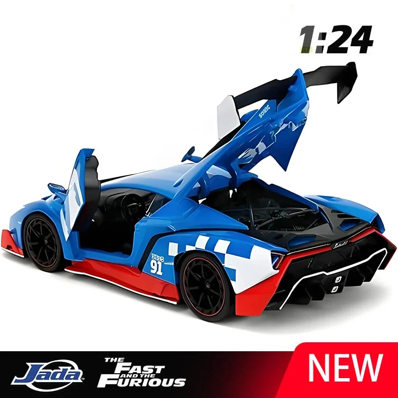 JADA 1:24 Veneno Supercar Alloy Car Diecasts & Toy Vehicles Car Model Miniature Scale Model Car For Children
