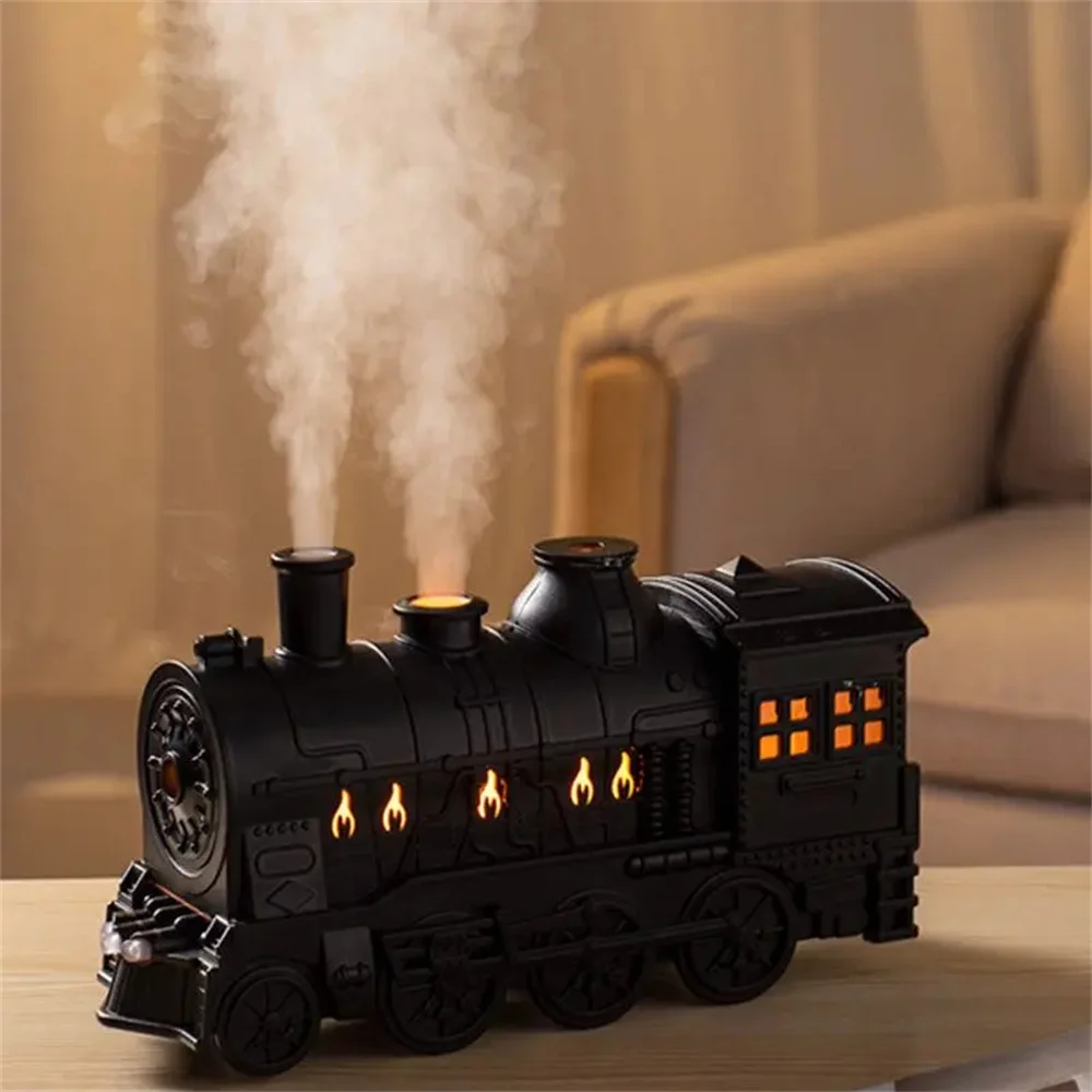 Mini Train Shape Aromatherapy Essential Oil Diffuser Ultrasonic Cool Mist Air Humidifier with LED Lamp Aroma Difusor Atomizer