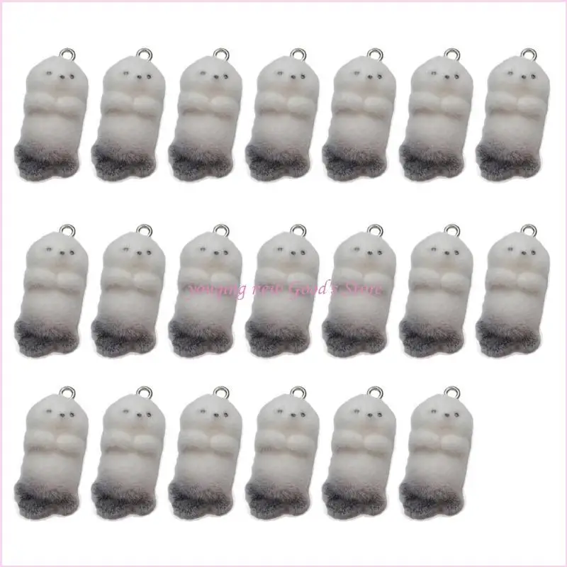 

57QA 20Pcs Set Delightful Otters Pendants Perfect Accessories Jewelry Making Part