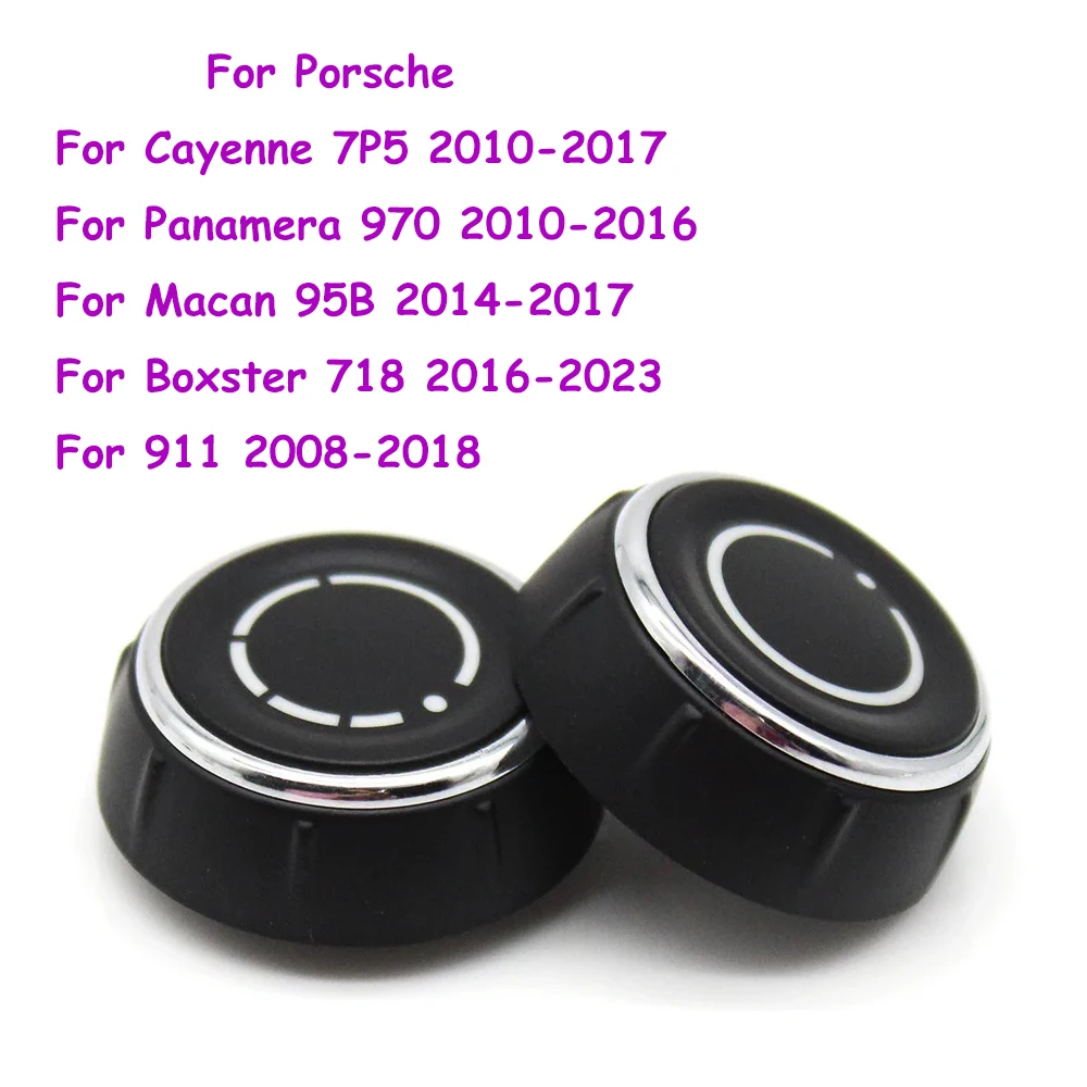 Car Central Console Audio Volume Radio Knob Cover CD Multi-Media Control Switch Button For Porsche 7P5 970 95B 718 911