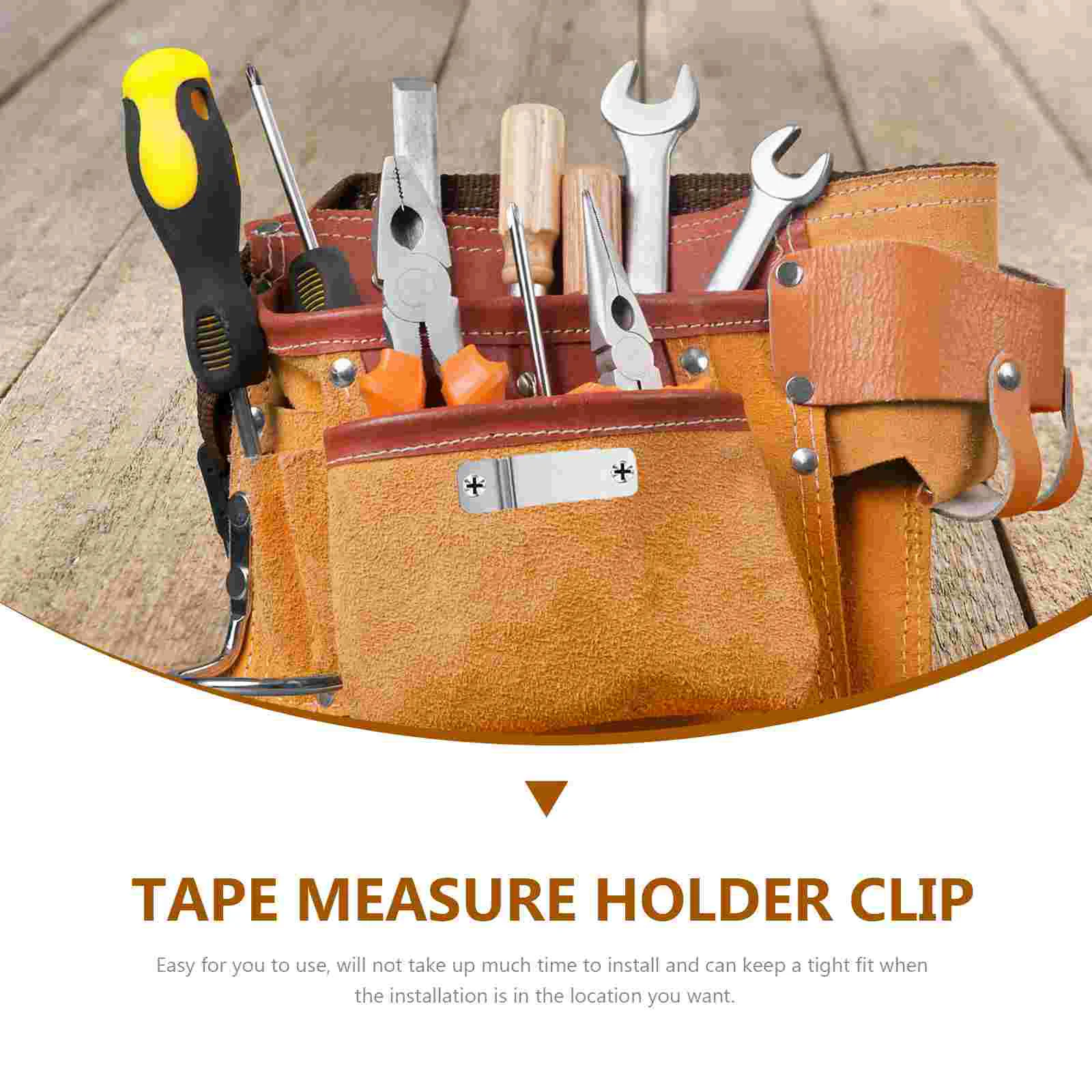 10 Pcs Tape Measure Metal Holder Measuring Clip for Pocket Drill Iron Tool Belt Man