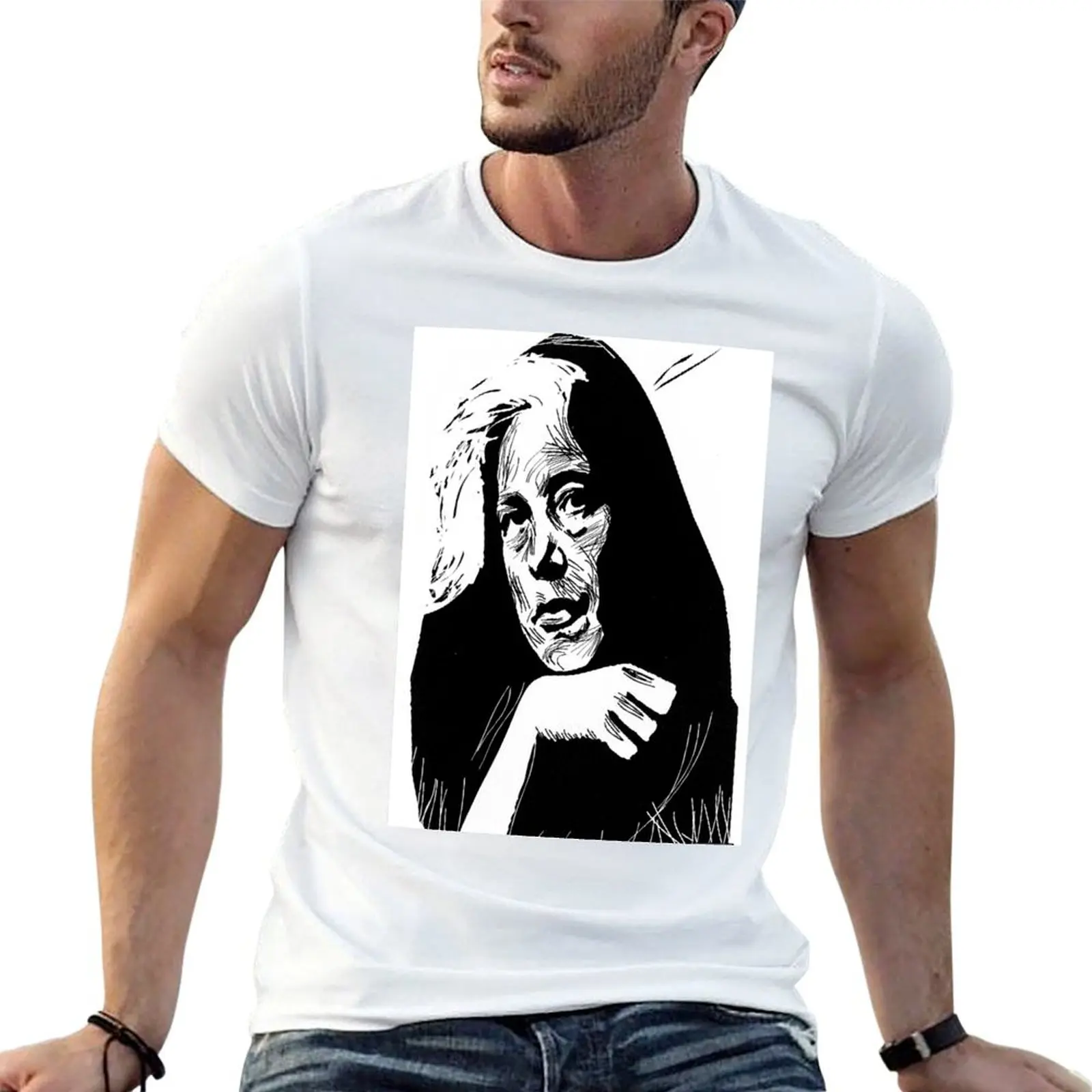 Susan Sontag T-Shirt Sports Casual Short Sleeve Cotton Tee