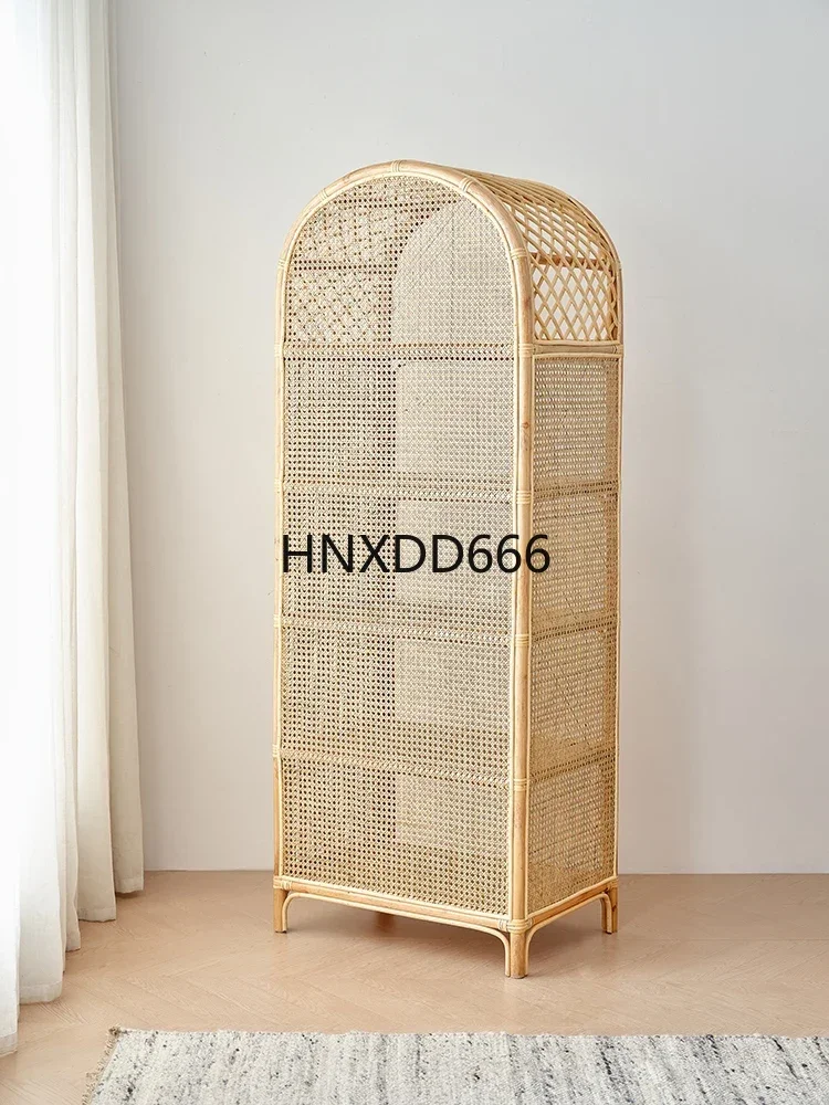 

Книжная полка из ротанга, витрина для маленькой квартиры, дома, шкафчик для хранения, настоящая витрина из ротанга, витрина