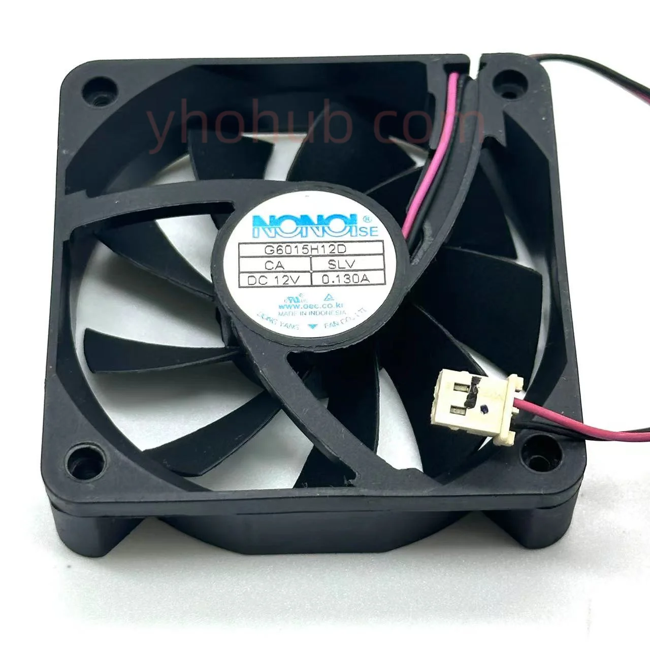 

NONOISE G6015H12D DC 12V 0.130A 60x60x15mm 2-wire Server Cooling Fan