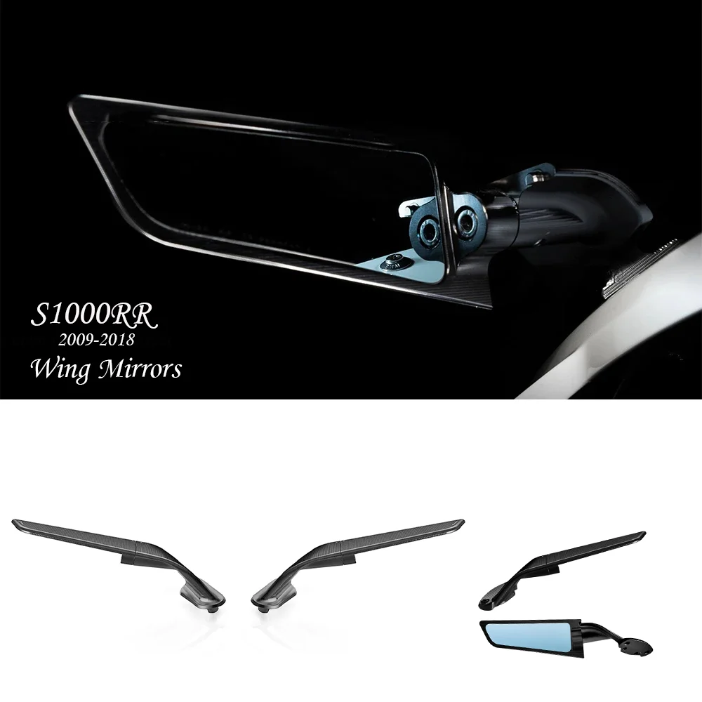 

For BMW S1000RR 2009-2018 Stealth Mirrors Sports Winglets Mirror Kit Adjustable Mirrors Side Wing Mirrors Very solid