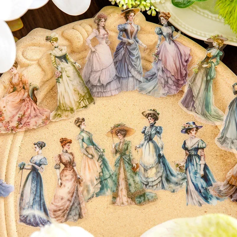 Paquete de pegatinas de 30 piezas que viene de pintura, historia de personajes, material escolar, manual, Material decorativo, álbum de recortes, 125x85mm