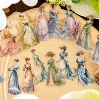 30Pieces Sticker Pack Coming from Painting Character Story School Supplies Handbook Material Decorative Scrapbook 125*85mm