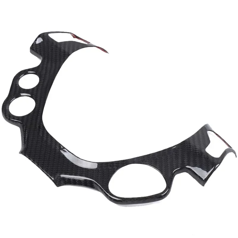 

1Pcs Real Carbon Fiber For Ferrari 458 2011-2016 Car steering wheel key frame decoration sticker interior protection accessories