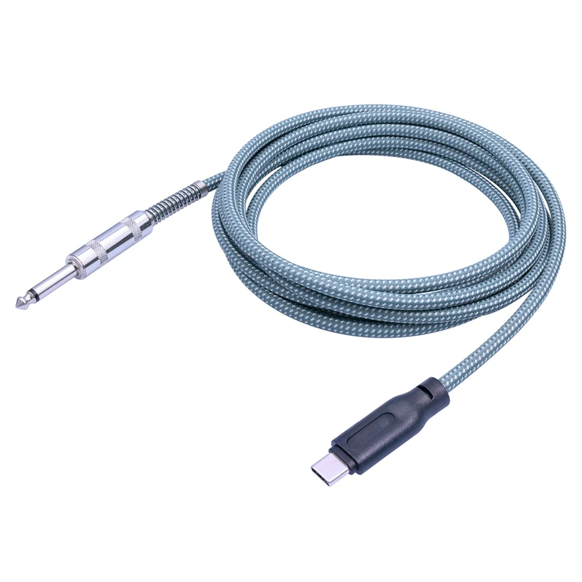 6.35mm Male to USB Type-C Male Guitar Audio Cable 1/4Inch to USB-C Recording Cord Guitar to USB C Record Cable 1 Meter