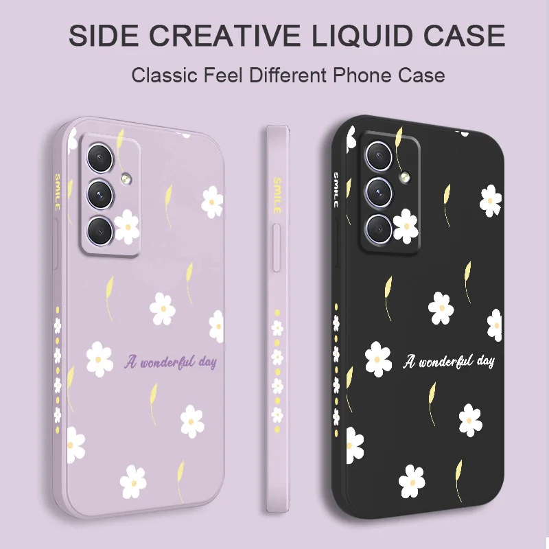 Scattered Daisies Case For Samsung A54 A34 A24 A14 A04 A04E A73 A53 A33 A23 A13 A03 A72 A52 A52S A32 A22 A12 A71 A51 A21 S 4G 5G