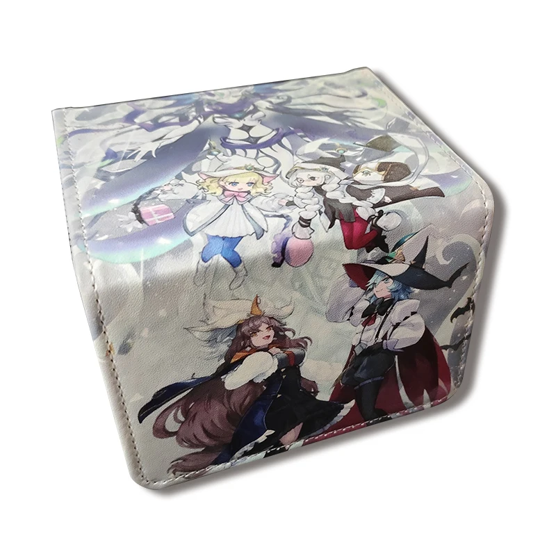 

Сделай сам Ю-Ги-О! Коробка для хранения карт Elzette of The White Forest Ws Opcg Ptcg Ygo, кожаная коллекция карт, защитная коробка, подарочные игрушки