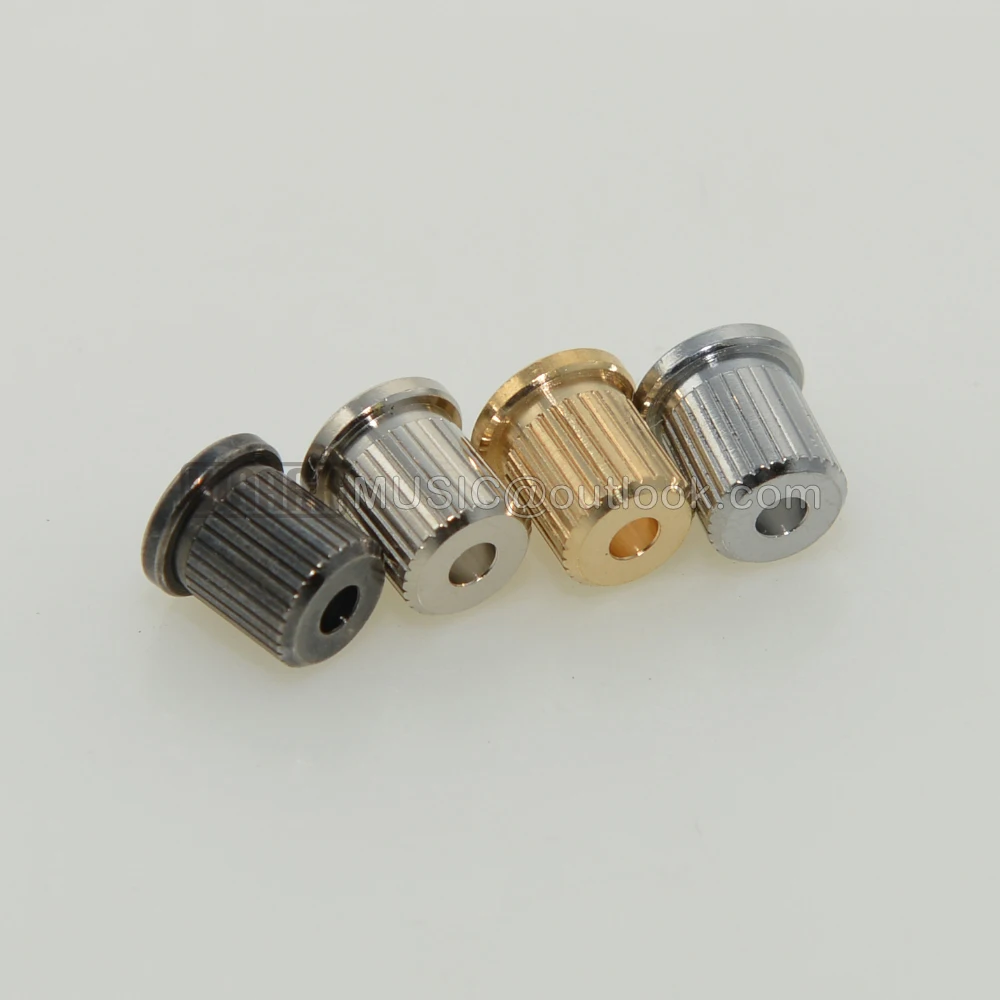 6 Stück Messing durch Body String Aderendhülsen String Buchsen für Tele/Telecaster Gitarre – Detail 4