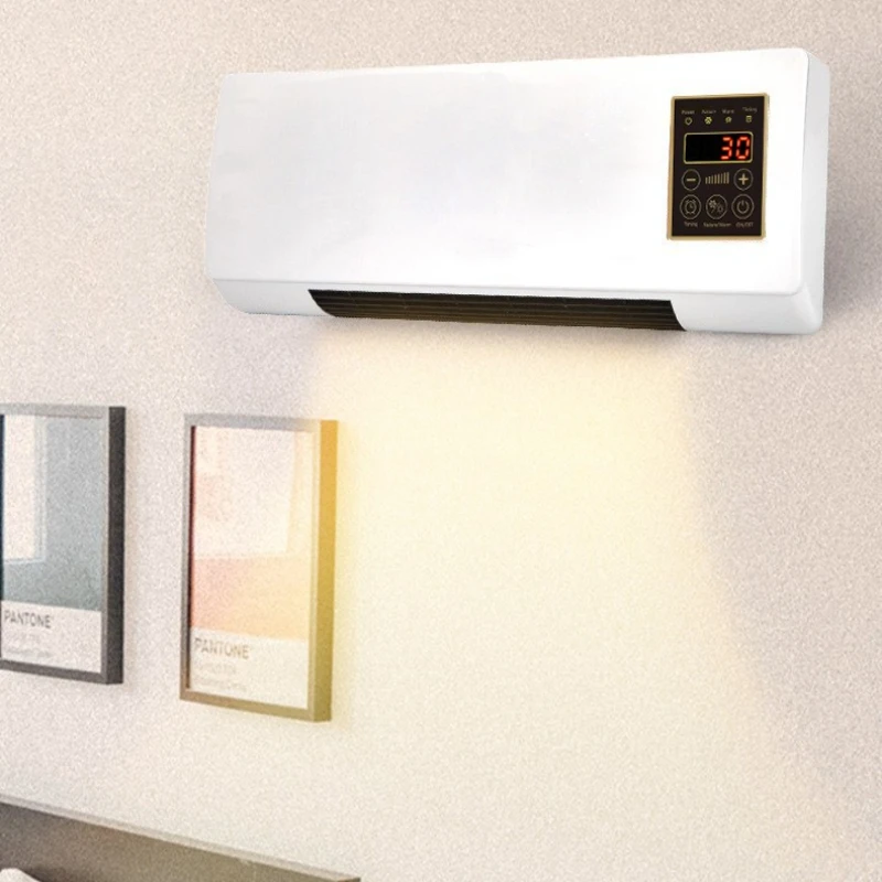 Wall-Mounted Heater Home Bathroom Warm Cool Fan PTC Fast Heating 6H Timer Smart Temperature Control Remote Operation  Low-Noise - view 2