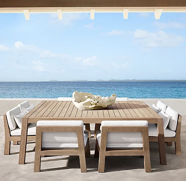 All Weather Solid Teak Wood Low Side Chair Waterproof Anti-corrosion Elegant for Outdoor Courtyard Balcony Leisure Rest