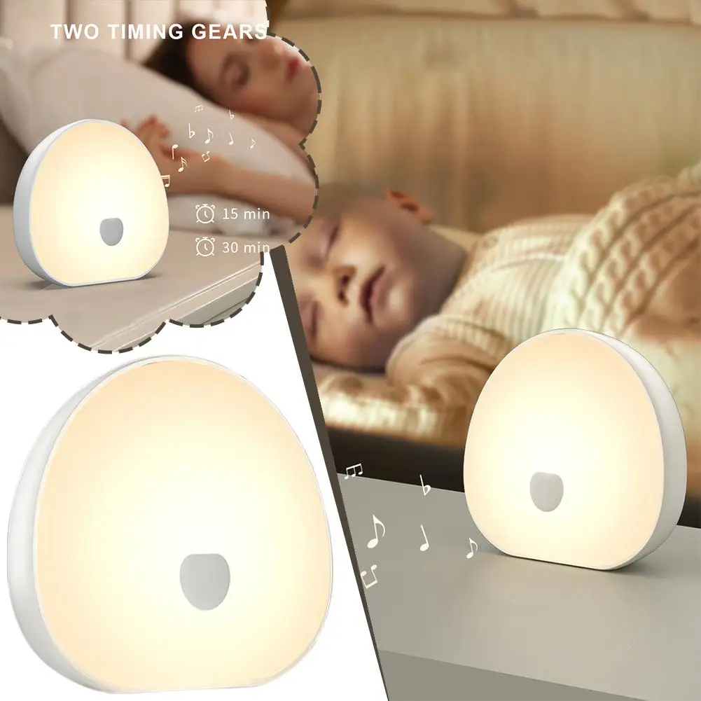 

RGB Sleep White Noise Machine 2 с успокаивающим звуком, сенсорный перезаряжаемый светодиодный ночник, расслабляющий аудио и лампа для сна для ребенка