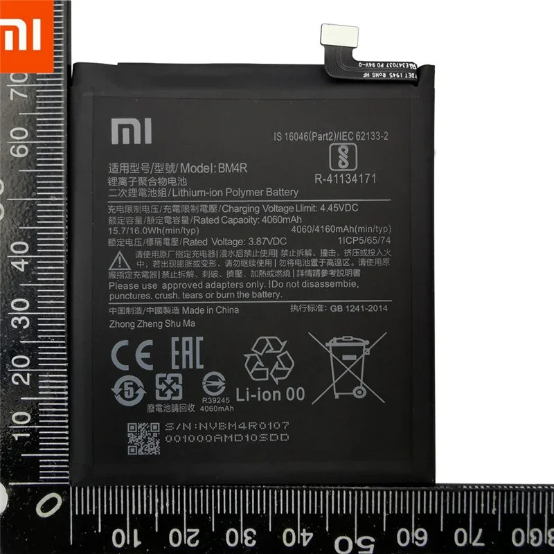 2024 100% Original XIAO MI BM4R 4160mAh Phone Battery For Xiaomi Mi 10 Lite 10Lite 5G Zoom Replacement Batteries Fast Shipping