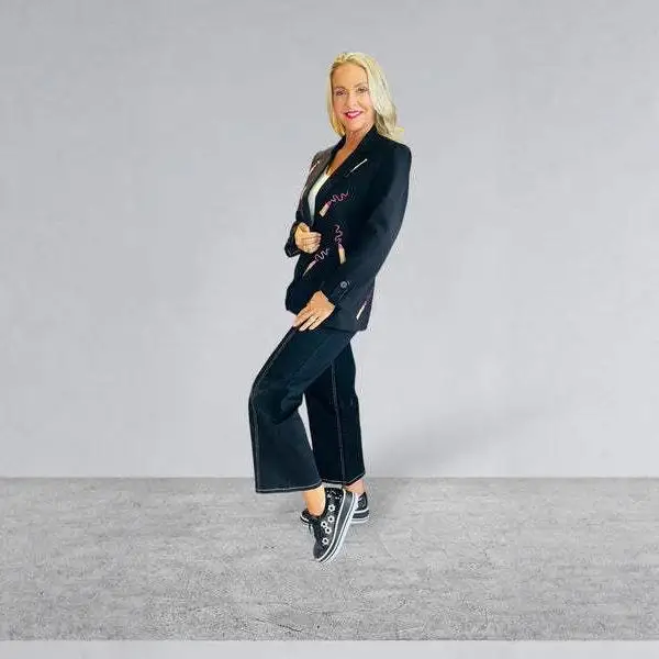 

Faionable Retro Sle Women's Jaet Ele Tailored Fit Long Sve Workwear Cross-Border Autumn Winter Coat