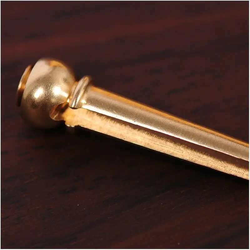 6PCS Acoustic Guitar Bridge Pin Guitar Strings Nail Solid Copper Brass Musical Stringed Instruments Guitar Parts Nylon Strings