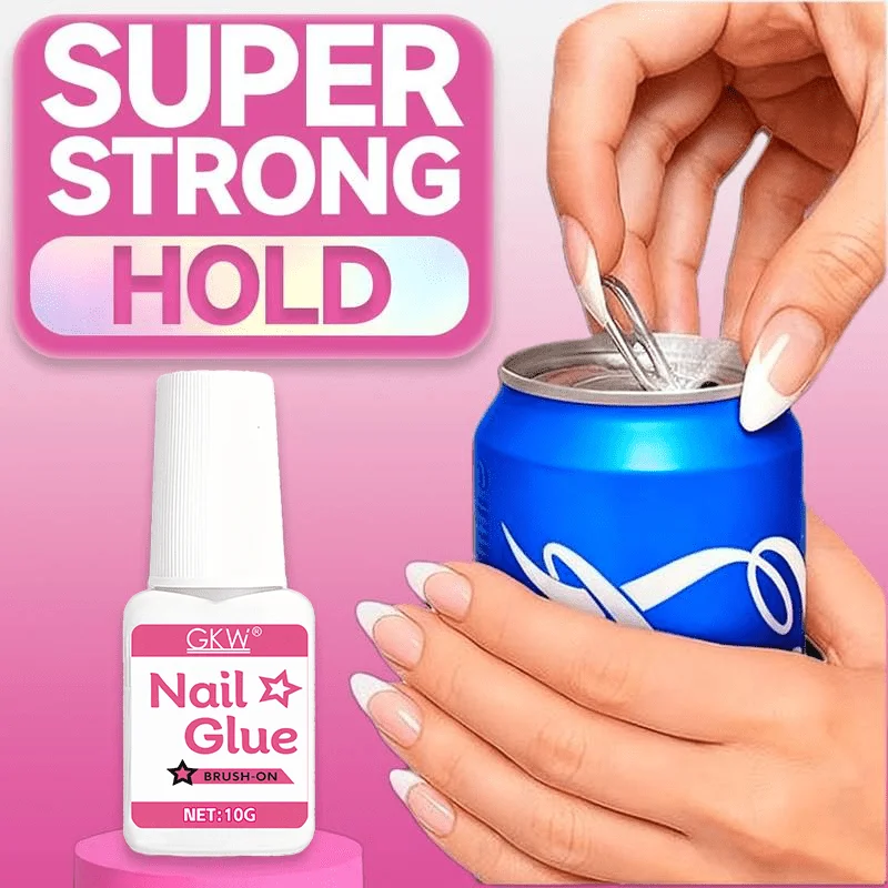 No‑wipe Super Strong Nail Glue, Fast Bond for Broken Nails & Fake Tips, Long‑lasting for Nail Patches & Gem Decoration