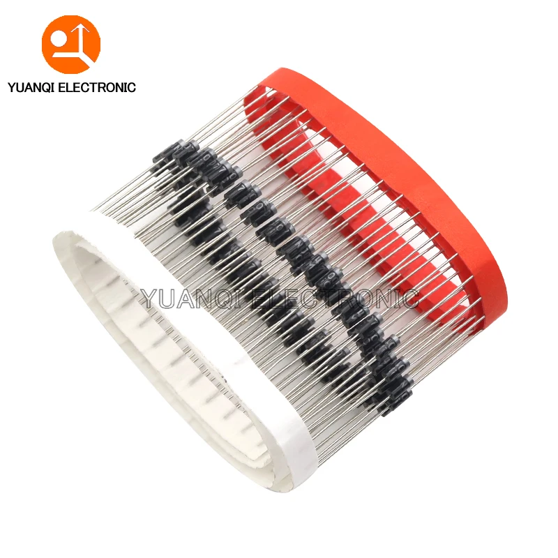 100pcs 1N4007 1N4006 1N4005 1N4004 1N4003 1N4002 1N4001 4007 IN4007 1A 1000V 400V 100V 50V DO-41 Rectifier Diode High Quality