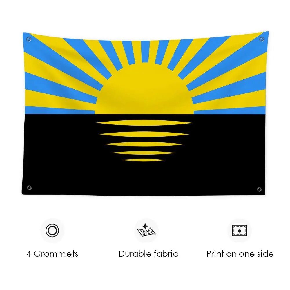 Image of Donetsk Ukraine Logo-Flaggen, individuelles Wandbehang-Kunstbanner für Schlafzimmer, Zuhause, Wohnzimmer, Außendekoration