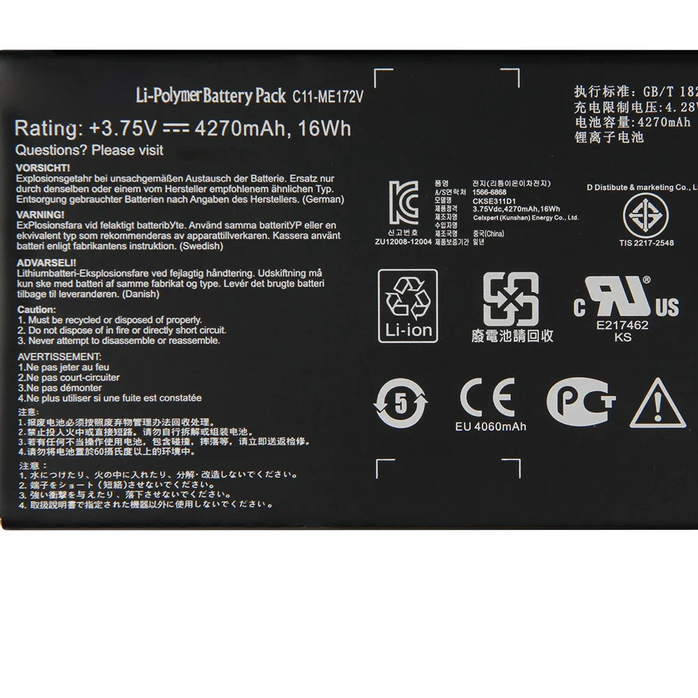 Replacement Battery C11-ME172V For ASUS MeMoPad ME371MG K004 ME172V 4270mAh Quality Spare Batteries With Tools