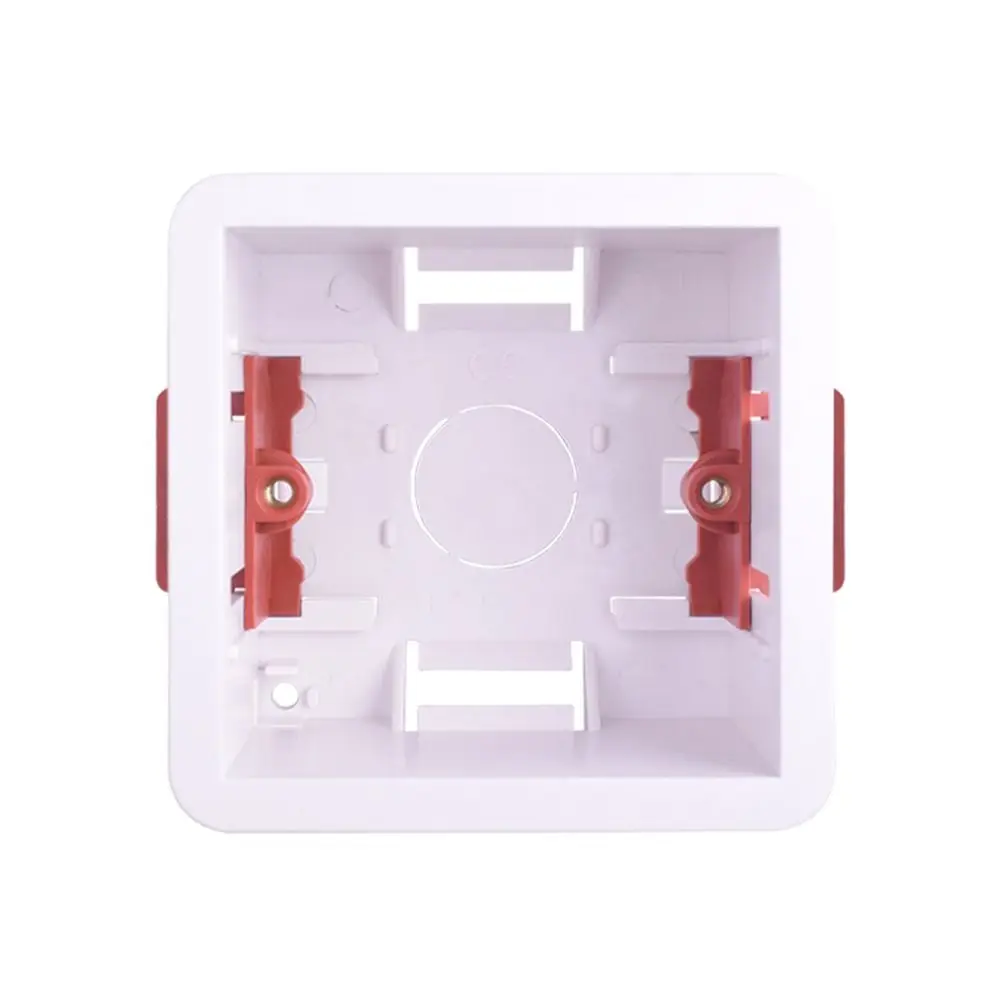 Junction Box Gypsum Board Lining Box White Embedded Install Wall Socket Cassette 35/46mm Depth 86 Type Wall Switch Box Switch