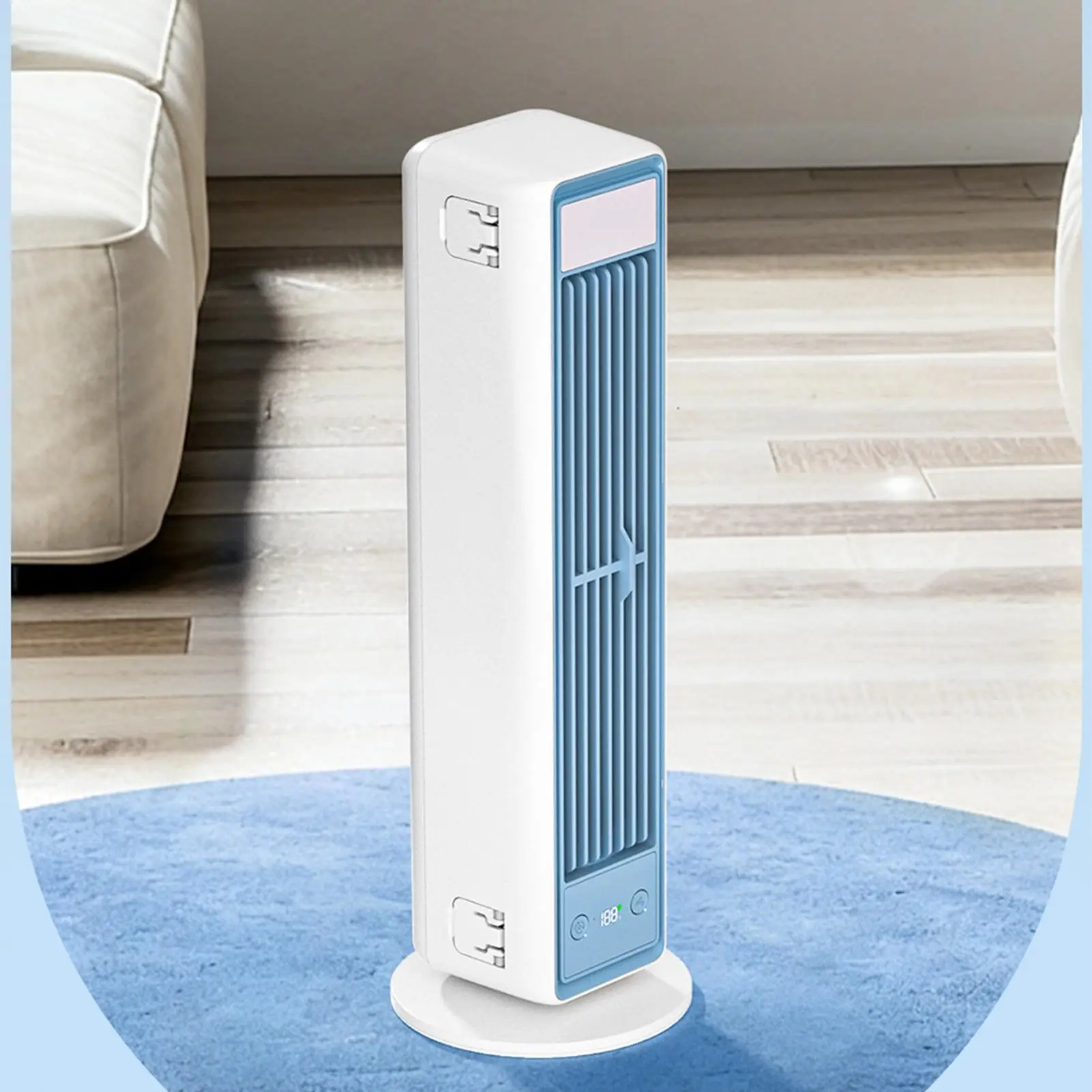 Multi-Dimensional Tower Fan Silent Portable Air Conditioner Office Home Air Cooler Strong Wind Cooling Leafless Air Fan
