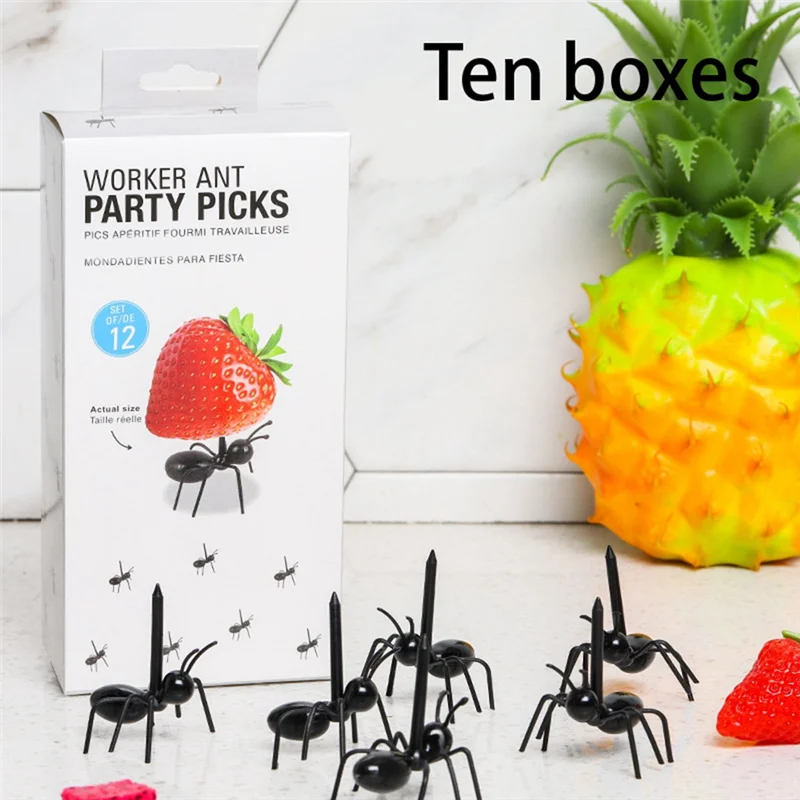 120 Pack Ant Food Fruit Decoration Forks Ant Shaped Forks Snack Cake Dessert Home Kitchen