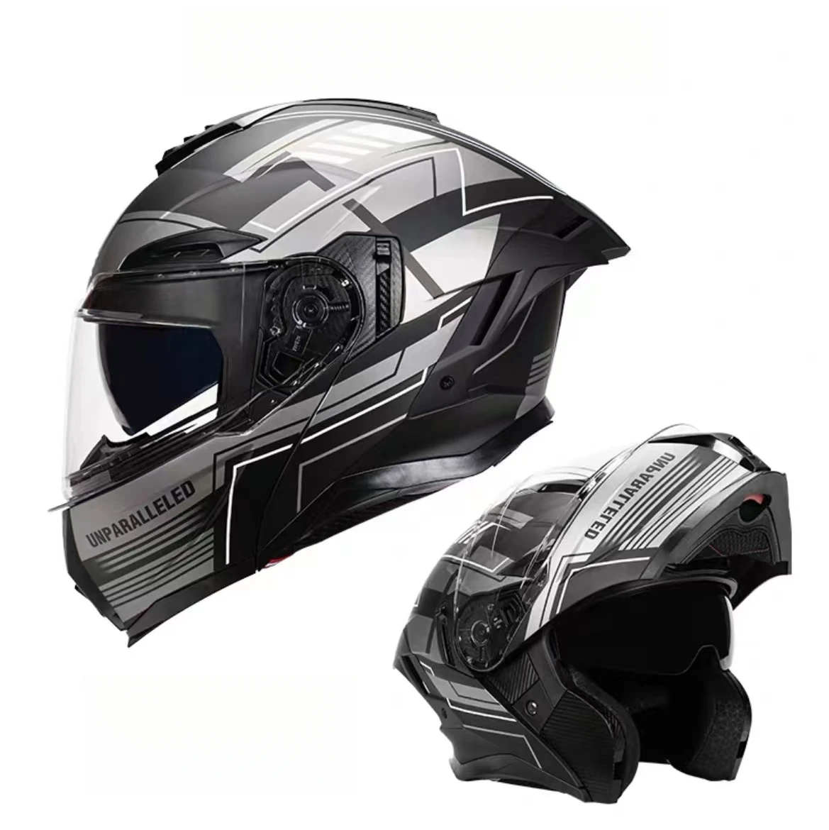 

Full Face Motorcycle Helmet With Headset Intercom DOT Approved Casco Moto Double Lens Moto Equipments Modular Helmets Bluetooth