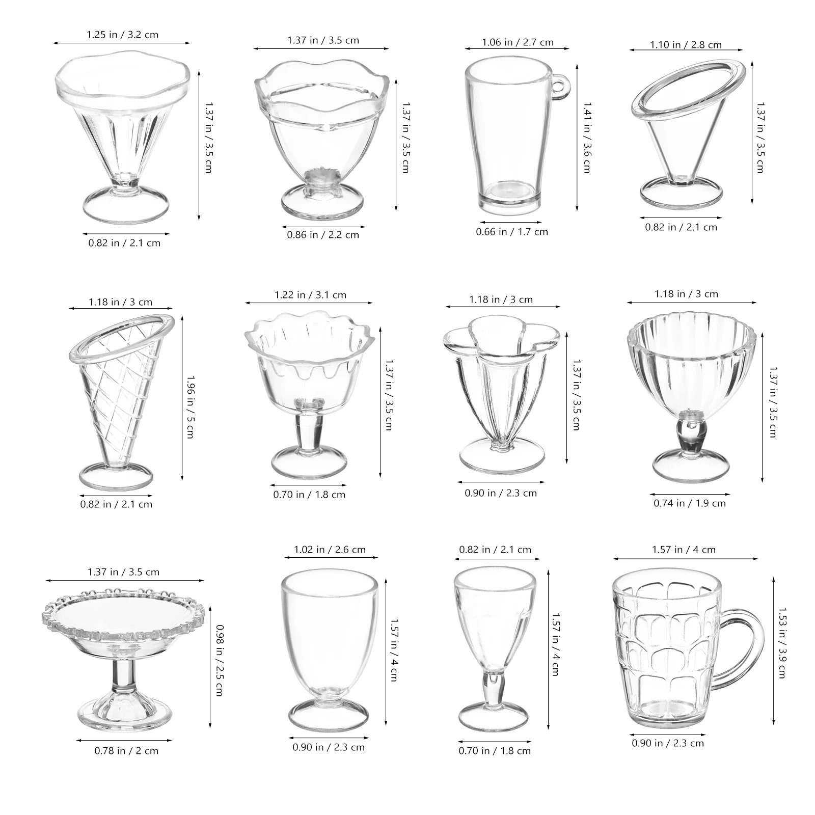 Mini maison de poupée, 12 pièces, vaisselle Miniature robuste, jouets en plastique pour enfants, accessoires de cuisine, Desserts, vaisselle