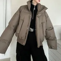 Maillardwinterthickened Men's Cotton-padded Coat Warm Casual Fit Versatile Cotton Puffer Jacket Color Thickened Winter Coat