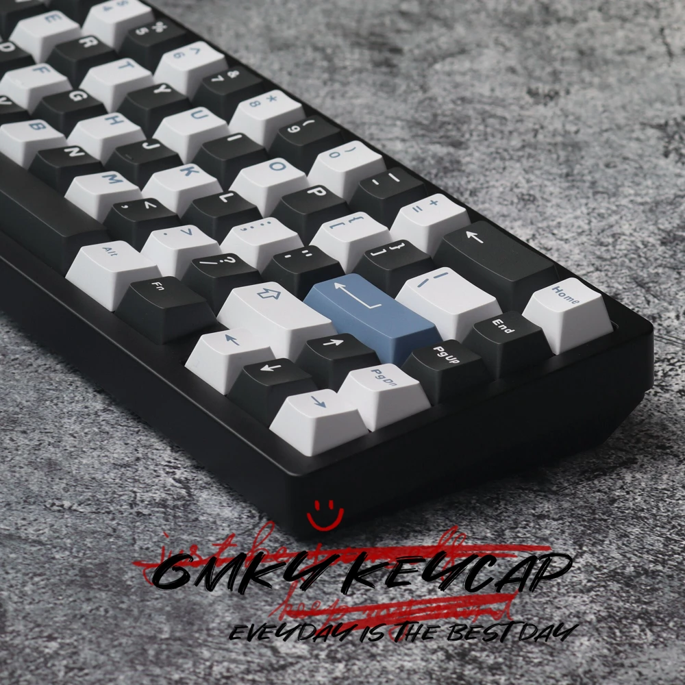 Imagem -03 - Gmky Arctic Contraste Cores Keycaps Cereja Perfil Duplo Tiro Abs Fonte Pbt Keycaps Abs Fonte para mx Interruptor Teclado Mecânico