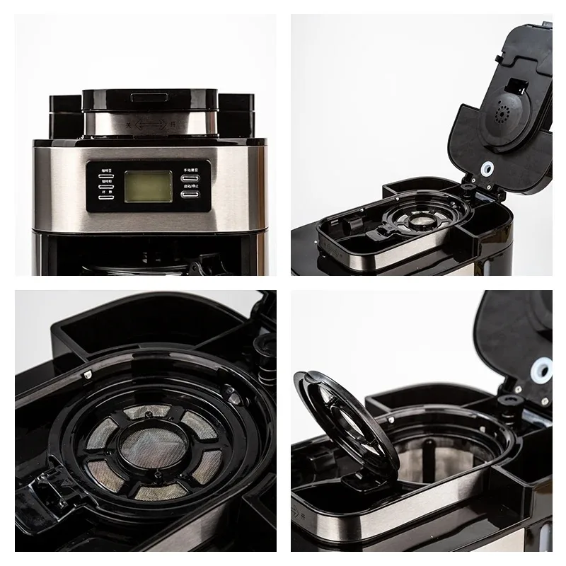 Fotografia 3: Máquina de Café DIVEDEER com Função de Moagem, Café Moído Instantâneo, Função de Preparo para Café Americano