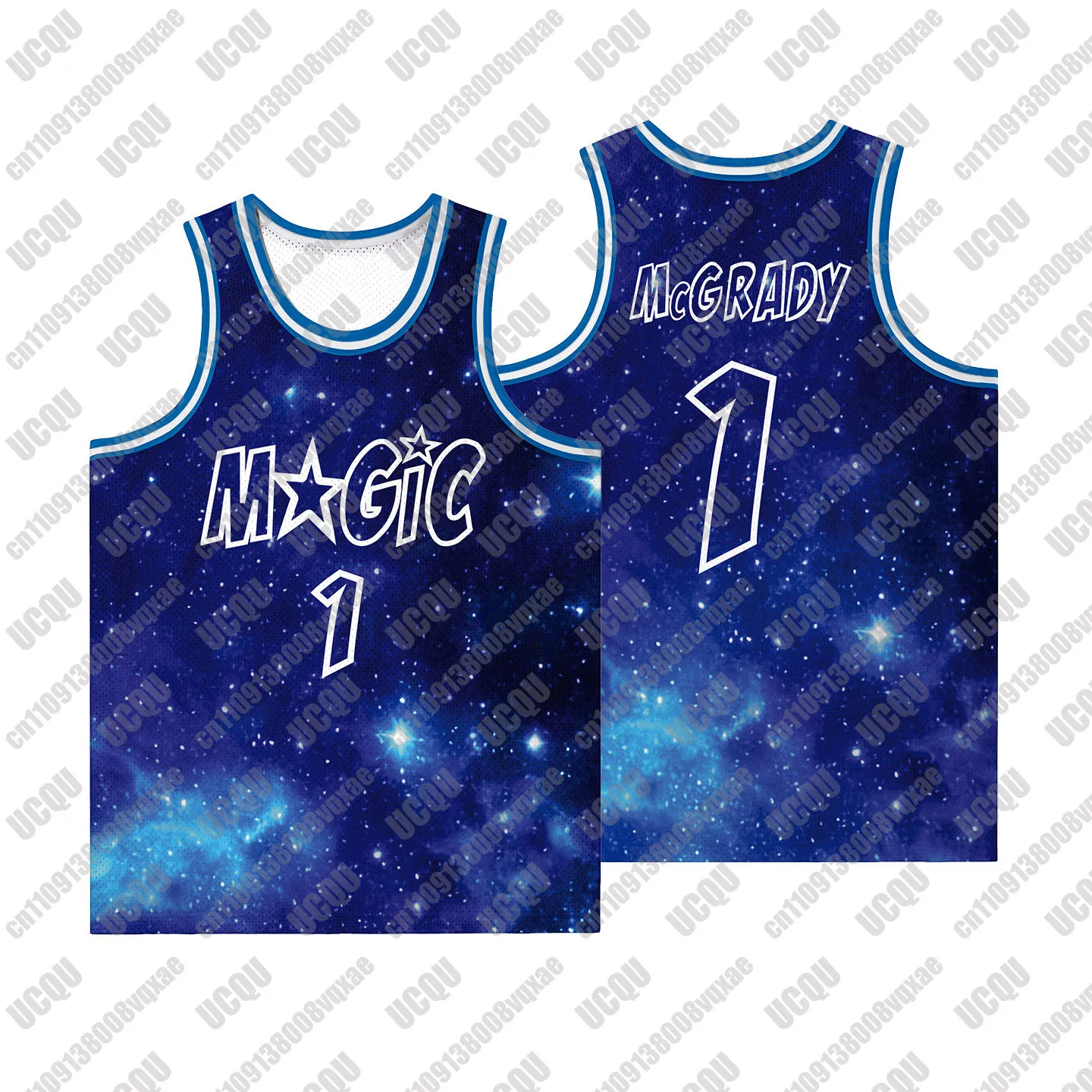 

2026 Galaxy Starry #1 Basketball Jersey, Men Women Retro Breathable Tank Top, Casual Streetwear Sports Vest