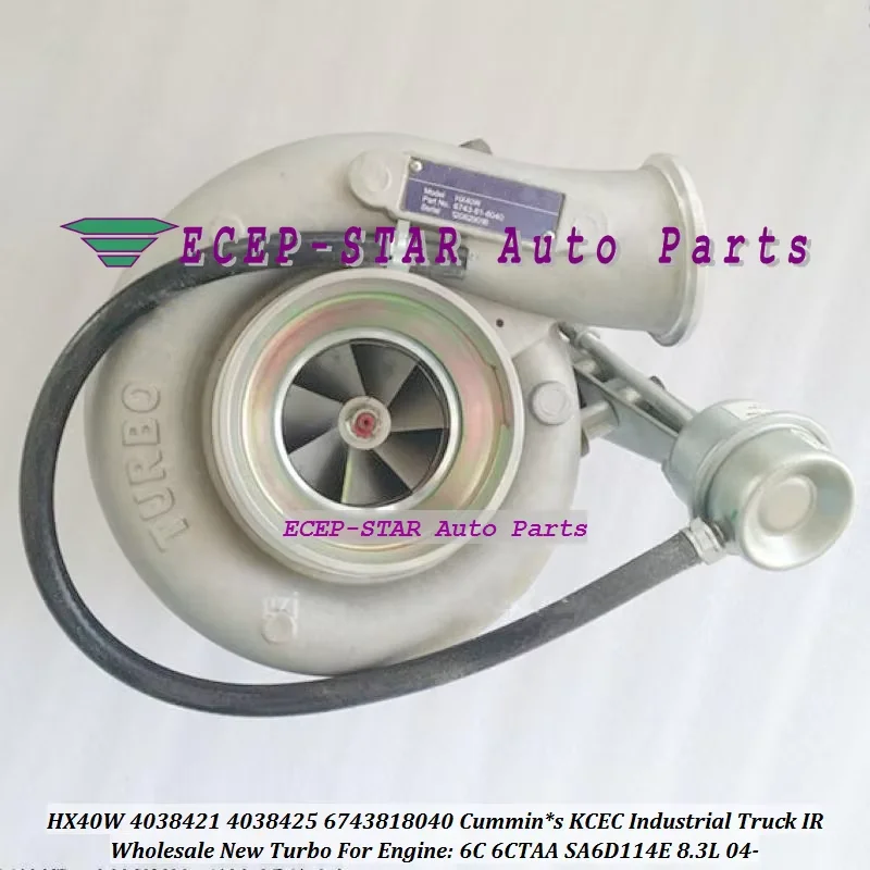 Turbo HX40W 4038421 4038425 4035653 4090015 6743-81-8040 6743818040 For Cummin*s KCEC Industrial Truck 6C 6CTAA SA6D114E 8.3L