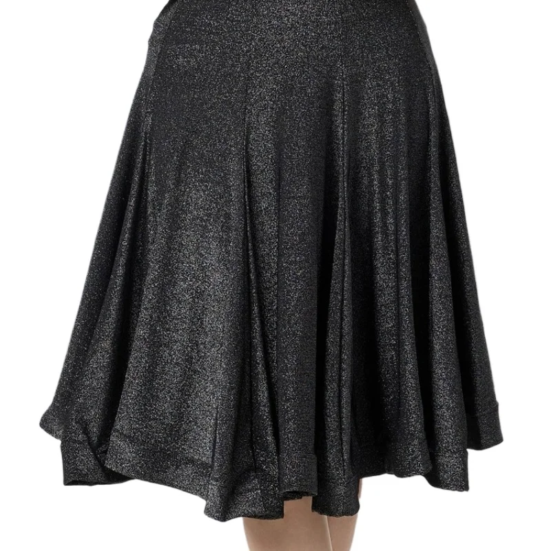 

New Modern Dance Women Half Body Skirt Fishbone Edge Latin Dance Stage Performance Costume Waltz National Standard Square Skirt