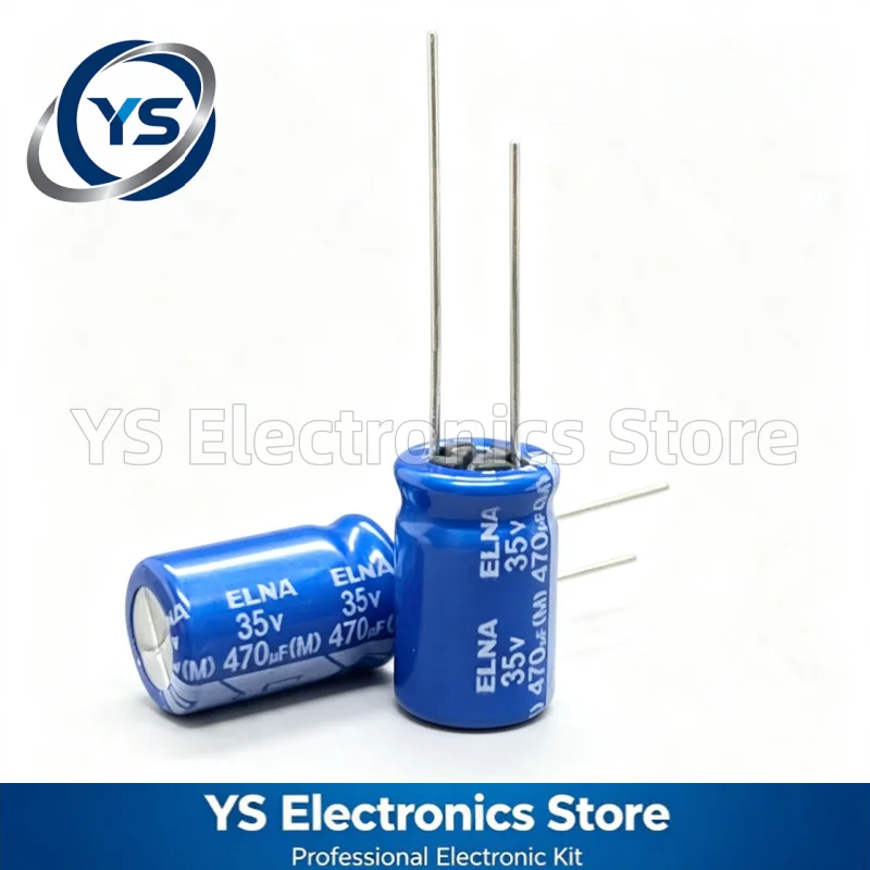10/50/100/200pcs 35V470UF ELNA RE3 Series 10X16mm HiFi Audio Capacitor RE3-35V471MH4# 35V470UF 470UF 35V Original and NEW
