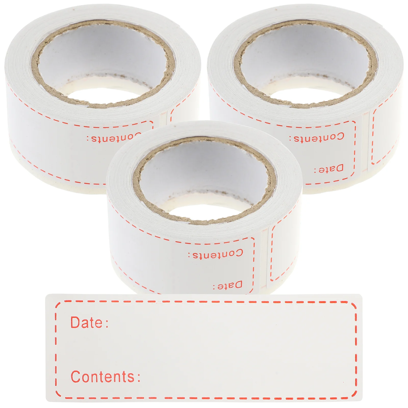 

3 Rolls Food Tags Containers Self-adhesive Label Stickers Preparation Days Labels Copper Plate