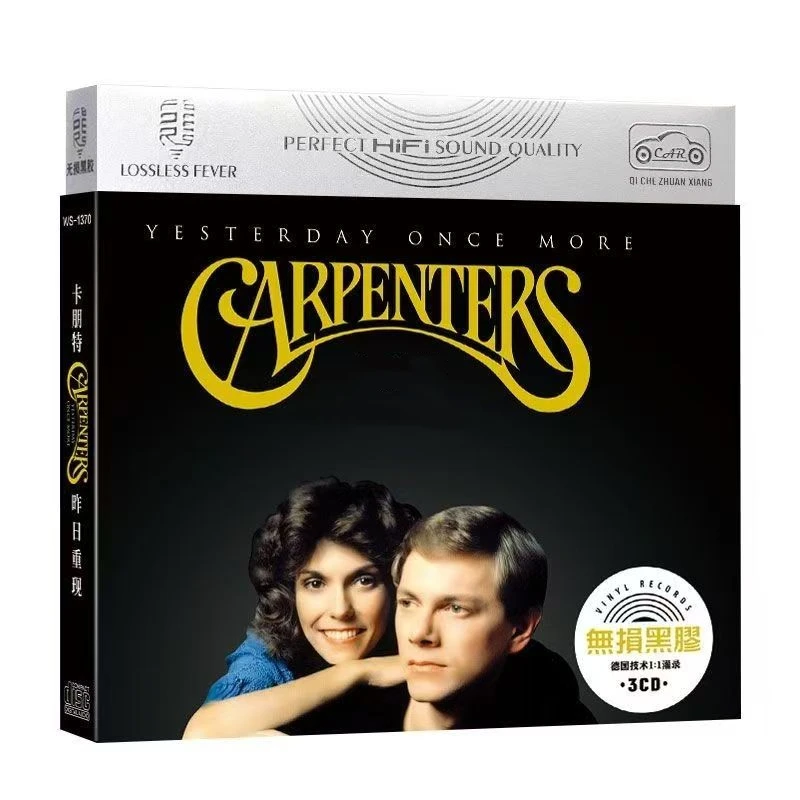 

Pop Richard Carpenters Music CD Greatest Hits Album Yesterday Once More 3pcs Music Record Cosplay Walkman Car Soundtracks Box