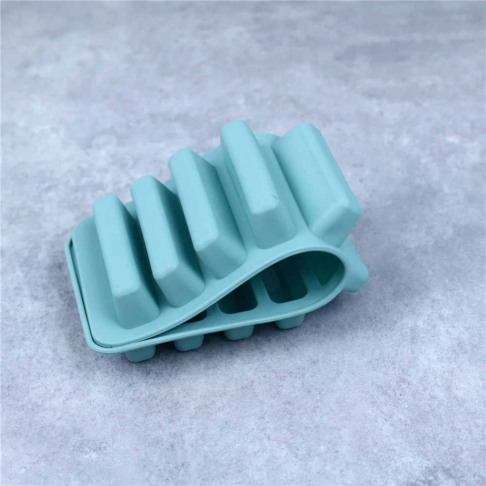 10 Holes Silicone Forms Long Strip Finger Biscuit Silicone Mold Oven Cake Puff Ice Cube Mould Tray Bakeware DIY Baking Tools