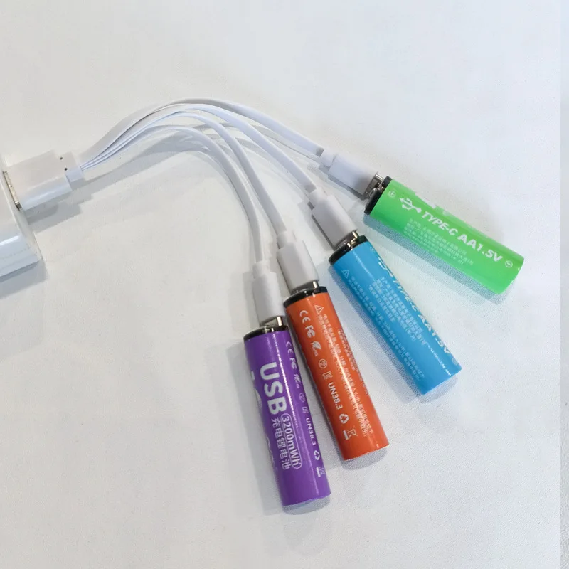 1.5V AA Rechargeable Battery Highest Capacity 4200mWh USB Type-C Aa Li-ion Battery for Smart Door Lock Remote Control