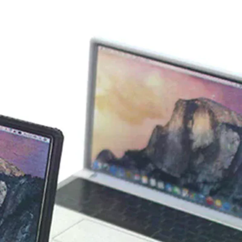 Cute Simulation 1:12 Mini Laptop Computer Dollhouse Miniature Alloy Crafts Dollhouse Decoration For Doll House DIY Accessories